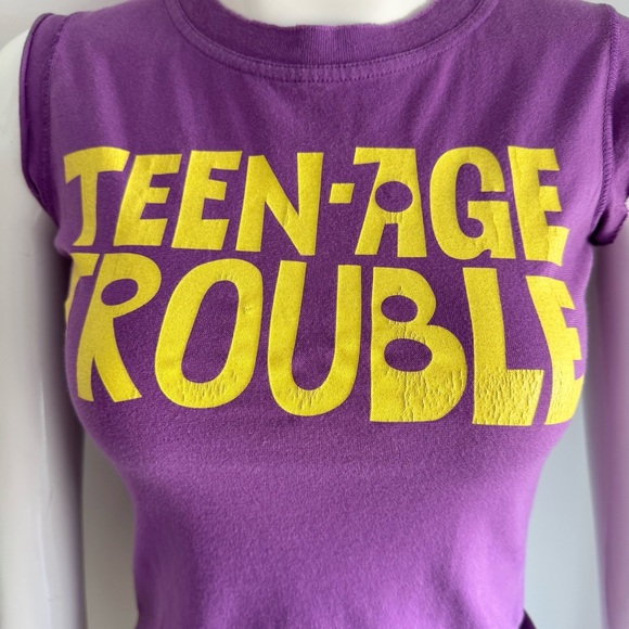 Authentic vintage Dsquared2 Y2K purple teenage trouble tank top - Picture 2 of 10